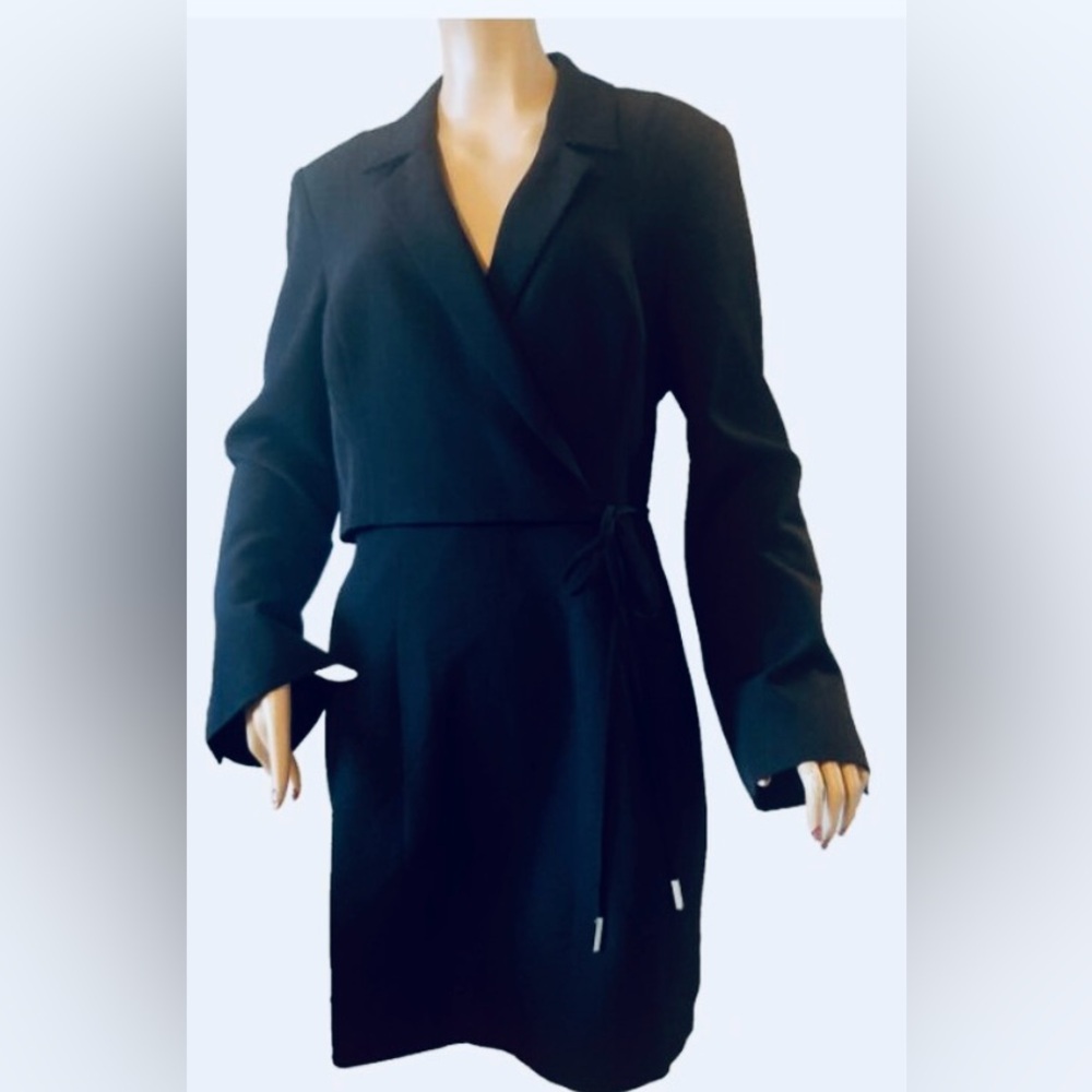 Beautiful sophisticated and sexy  size 12 Ever New Classic Black sleaved Dress - Picture 2 of 4